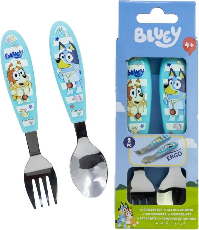Bluey Yummy fém ergo evőeszköz készlet - 2 darabos
