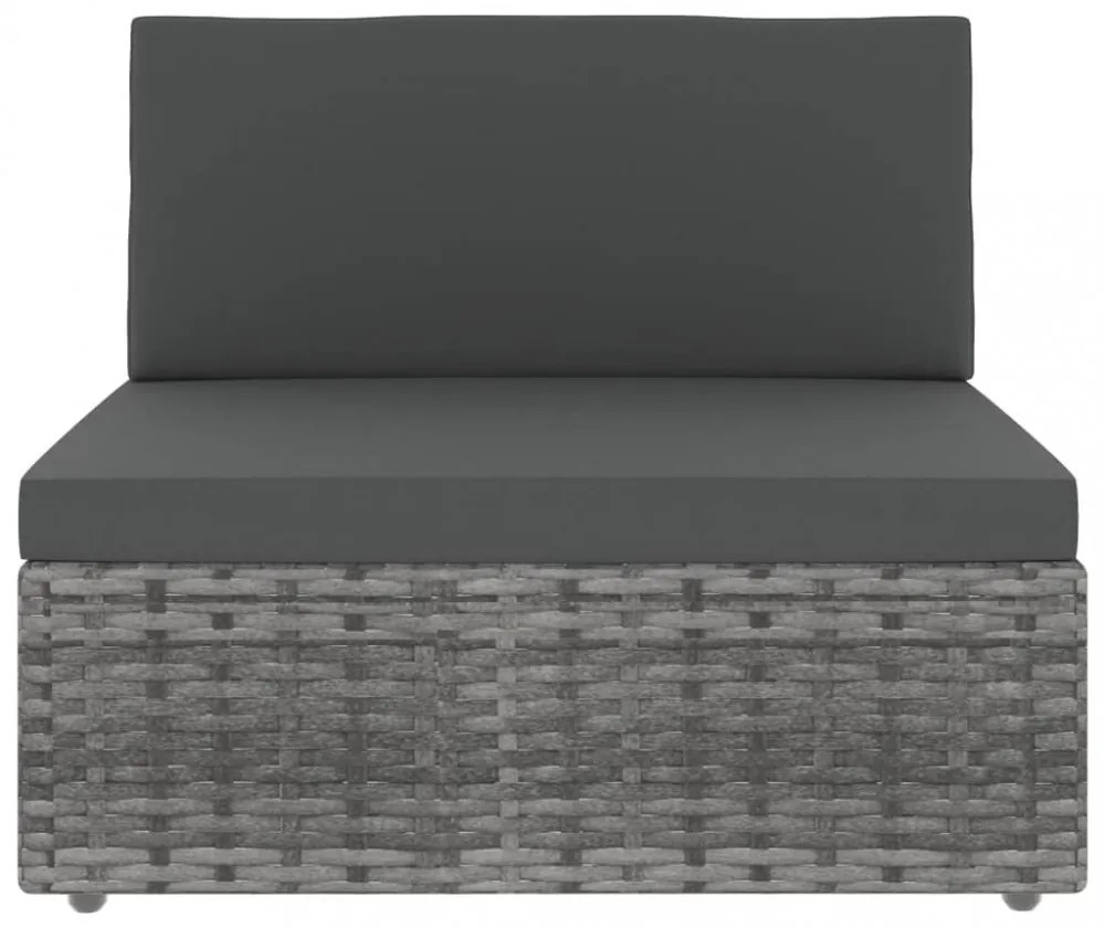 8 részes szürke polyrattan kerti ülőgarnitúra