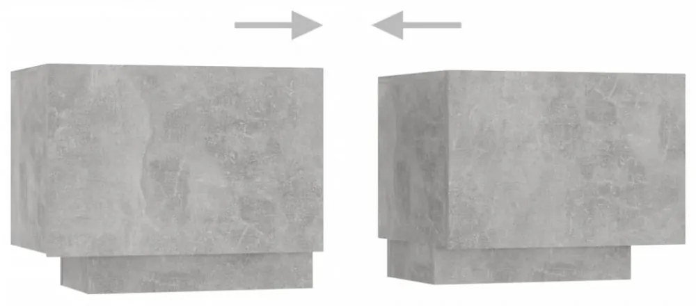 betonszürke szerelt fa TV-szekrény 100x35x40 cm