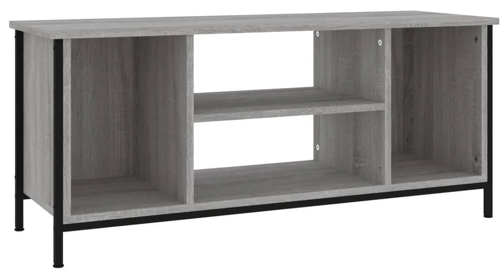 szürke sonoma színű szerelt fa TV-szekrény 102x35x45 cm