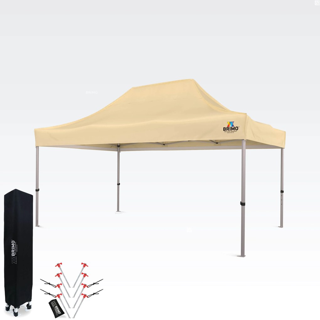 Zöldségparti sátor 3x4,5 m: Az Ön pihenőhelye és ünnepléseihez - falak nélkül - Bézs