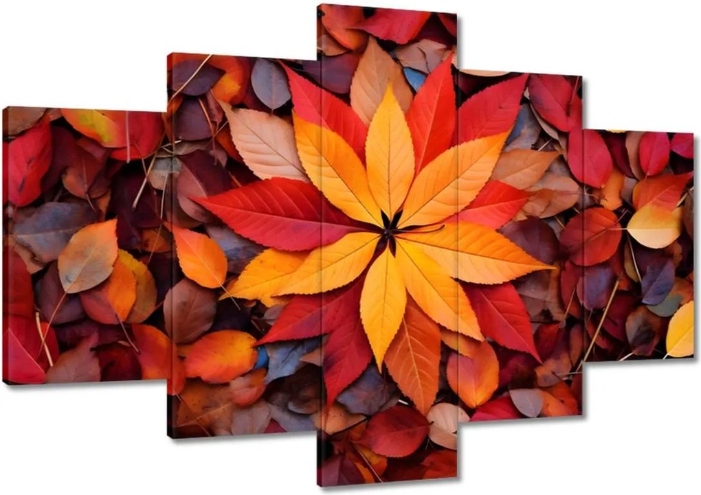 Vászonkép 120x80 Őszi színes levelek