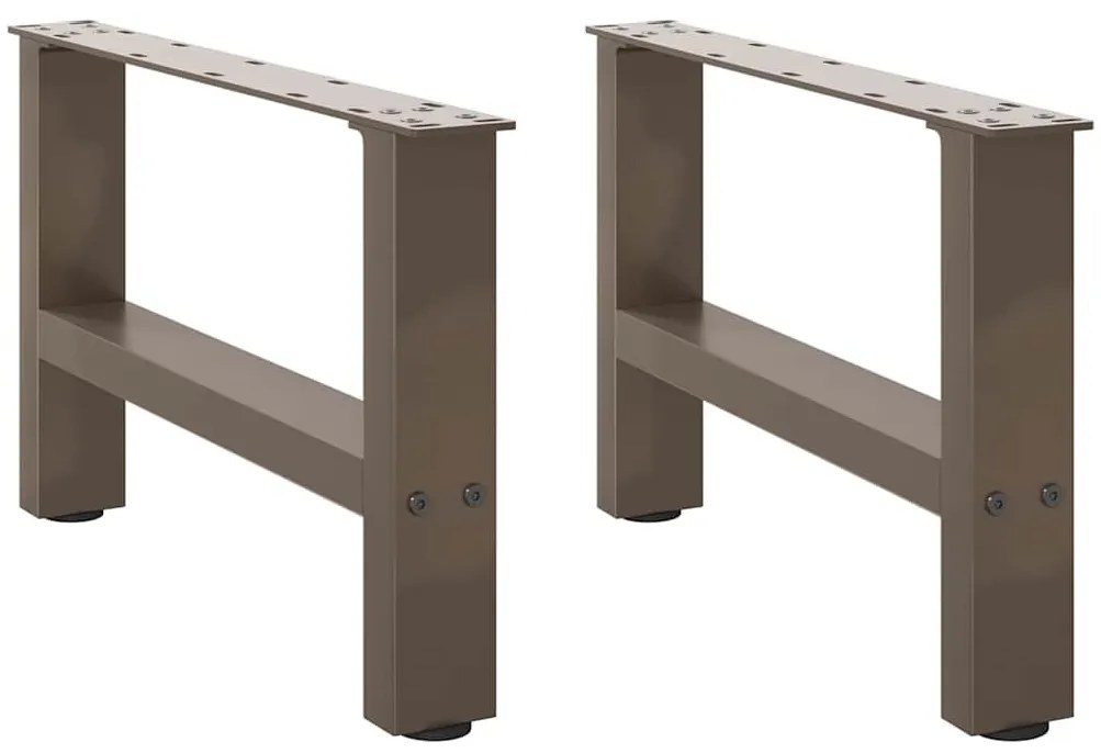 2 db natúr acél dohányzóasztal láb 50 x (30-31) cm acél