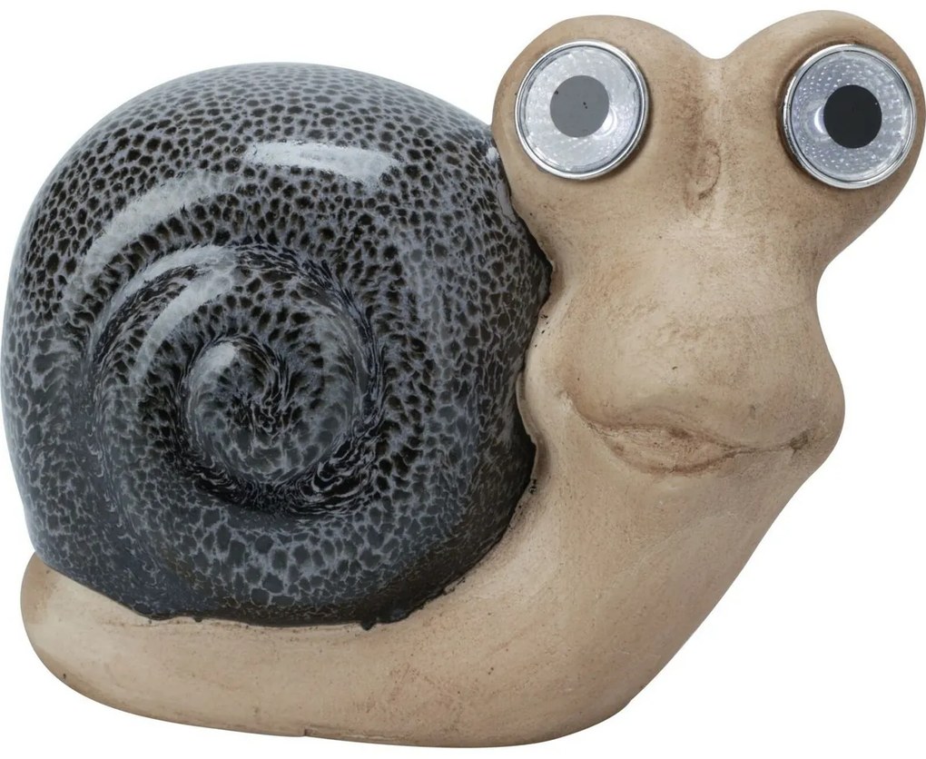 Napkollektoros kerti dekoráció Csiga, porcelán, 11x 6,6 x 13,5 cm