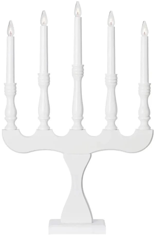 Markslöjd 706278 - Karácsonyi gyertyatartó SVANEHOLM 5xE10/3W/230V fenyő/fehér