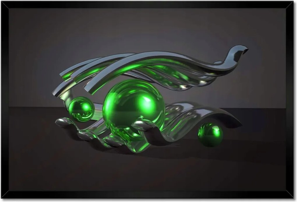 Poszterek keretben 60x40 Lime gömb az ujjakban