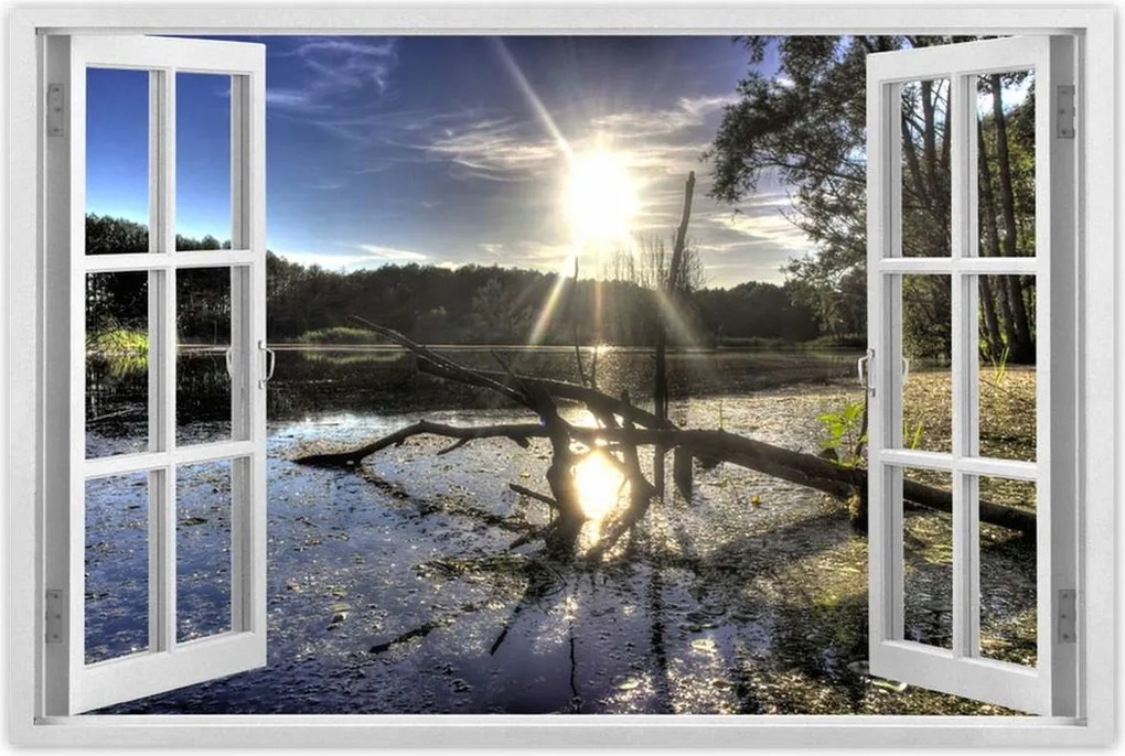 Poszterek 60x40 Naplemente a tóparton