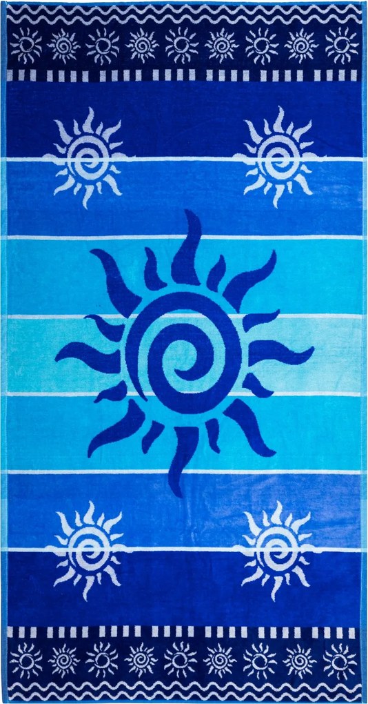 STROMBOLI Strandtörölköző kék 165x90cm