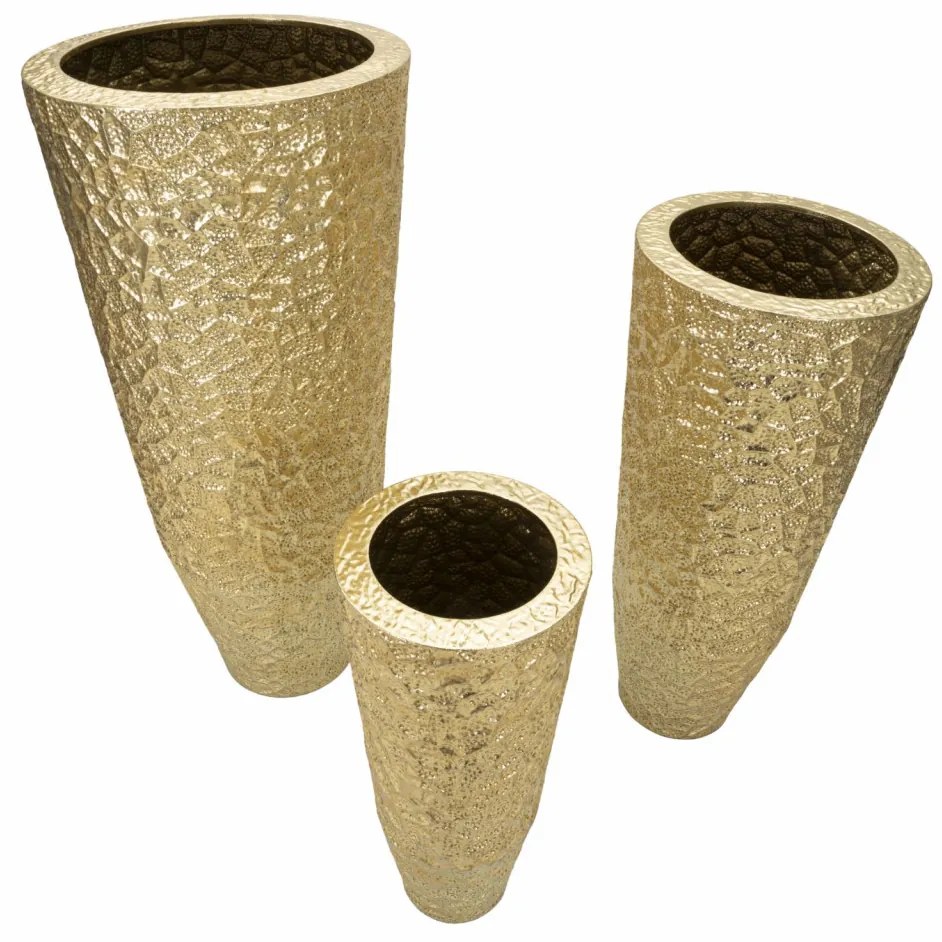Vázatartó üveges készlet 3 db ø 50,8x114,9-40x92,7-29,8x70,5cm