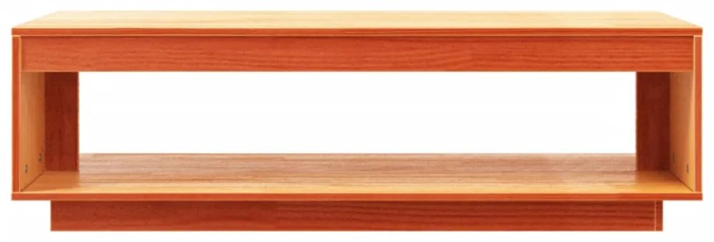 viaszbarna tömör fenyőfa dohányzóasztal 110 x 50 x 33,5 cm