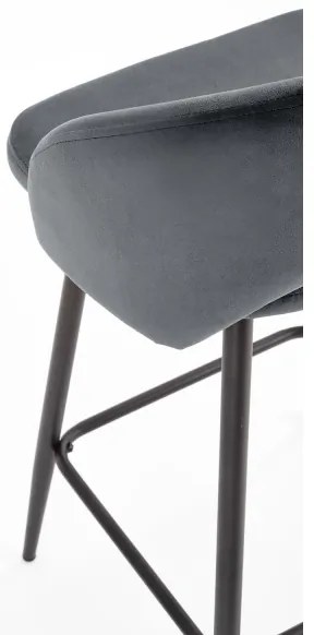 Bárszék 89x49 cm szürke/fekete