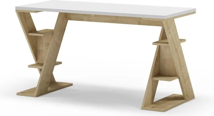 Íróasztal fehér asztallappal 60x137 cm Butterfly – Marckeric