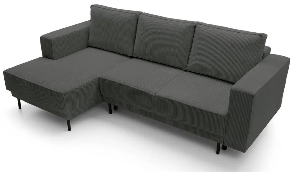 Sarokkanapé Rodriguez mini (B) (szürke + fekete) . 1099131