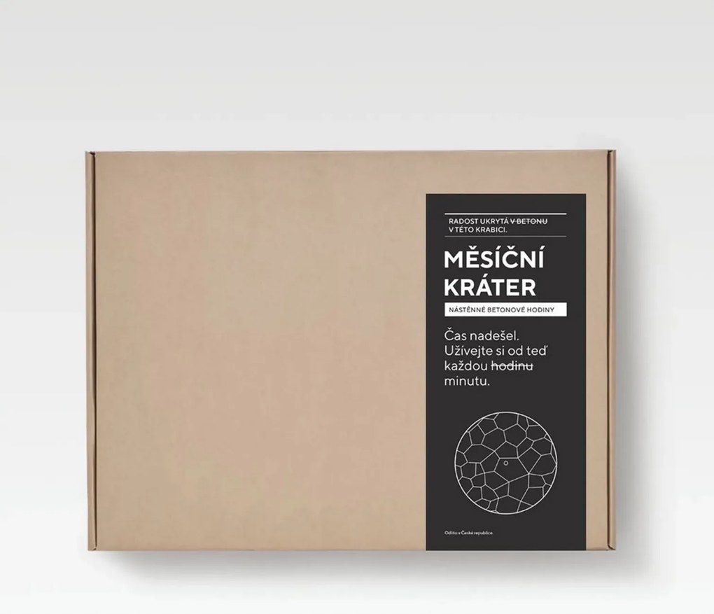 ODLITO Beton falióra Holdkráter – grafit (fekete) – 30 cm – barna mutatók