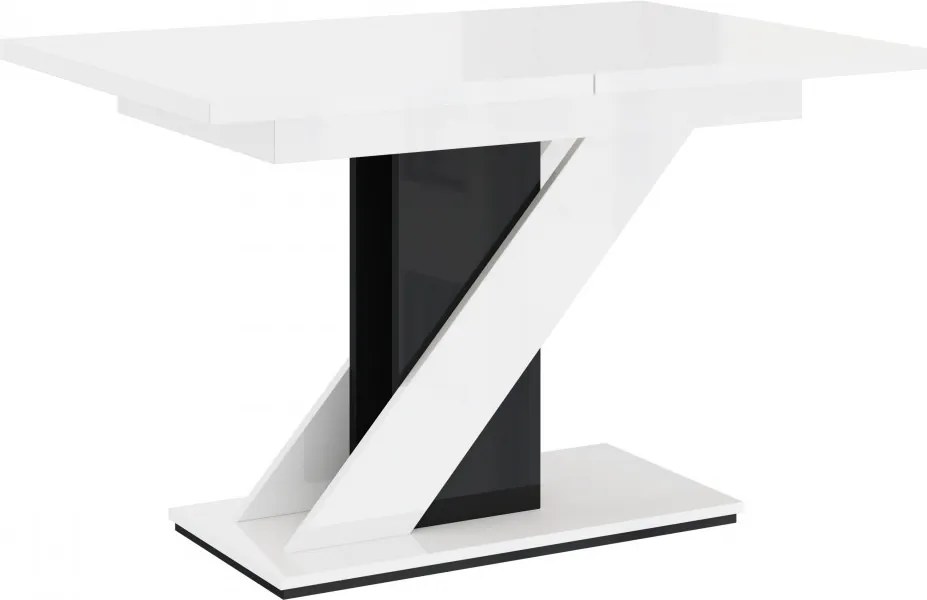 Maasix WGBS Magasfényű Fehér-Fekete 4 személyes étkezőszett Fehér Didier székekkel N