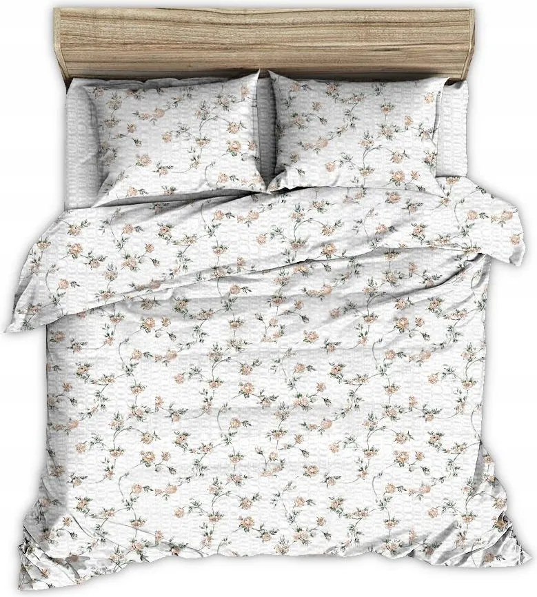 Ágyneműhuzat kéregből 180x200 fehér sárgabarack csokor