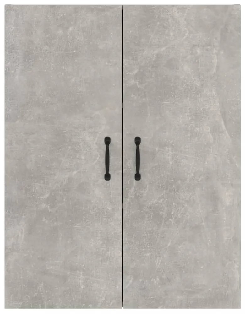 betonszürke szerelt fa függőszekrény 69,5 x 34 x 90 cm
