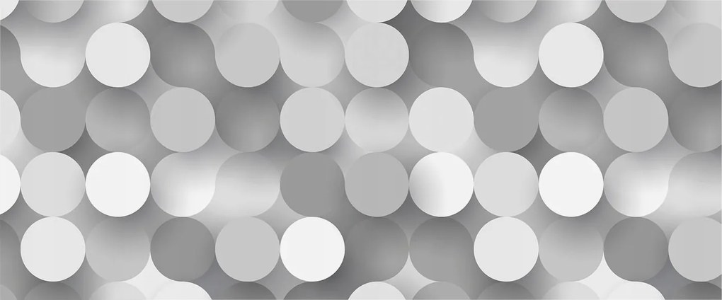 Fotótapéta Dekoratív Fali Tapéta Képekkel Szürke körök 250x104