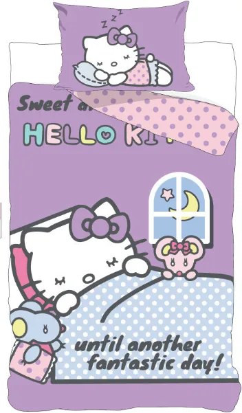 Hello Kitty Another Day gyerek, ovis ágyneműhuzat 100×135 cm, 40×60 cm