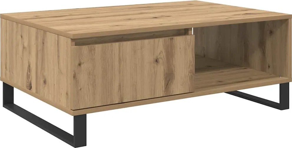 vidaXL Dohányzóasztal Artisan tölgy 90 x 60 x 35 cm Faanyag