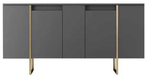 Konzolasztal Luxe - Anthracite, Gold