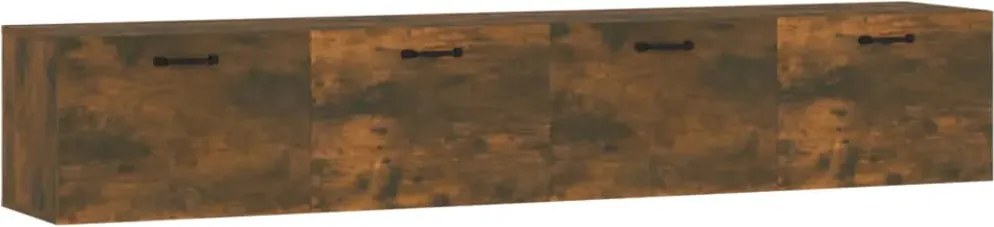 vidaXL 2 db füstös tölgy színű szerelt fa faliszekrény 100x36,5x35 cm