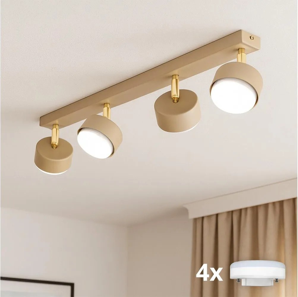 Brilagi - LED RGB dimmelhető spotlámpa MONO 4xGX53/14W/230V Wi-Fi Tuya bézs