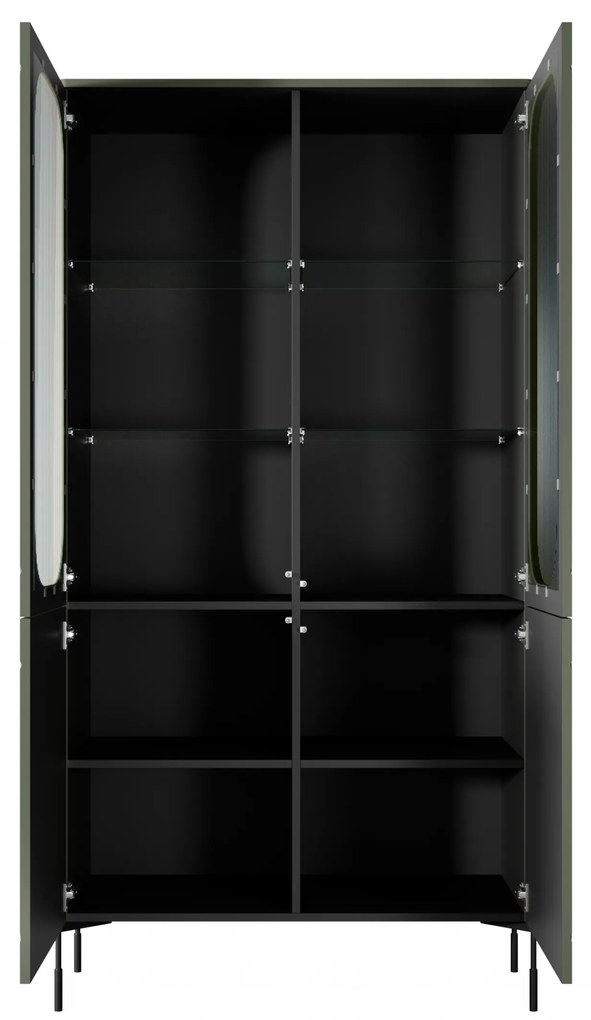 Sonatia vitrin 100 4D - olívazöld