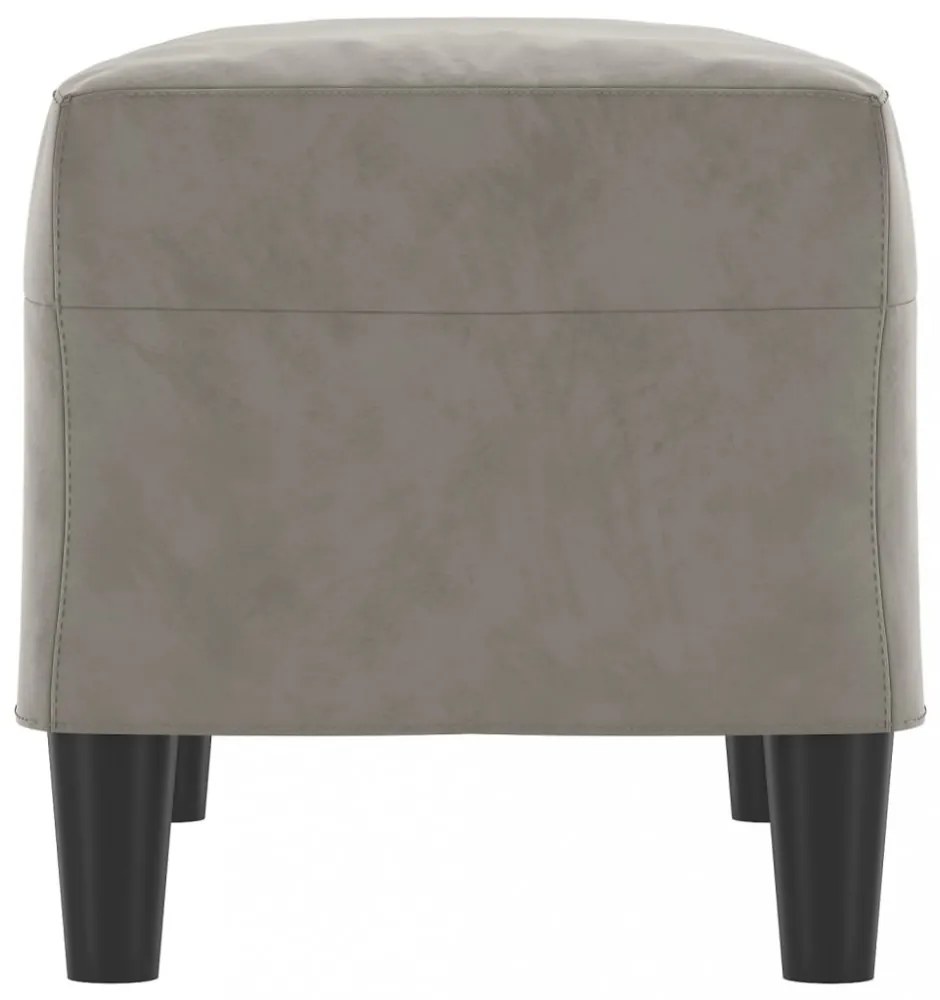 vidaXL világosszürke bársony pad 70x35x41 cm