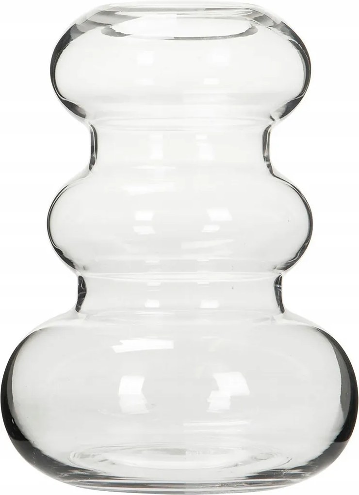 Flora Váza csokorhoz átlátszó 23cm magas