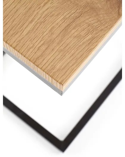 Dohányzóasztal AURIA tölgy/fekete