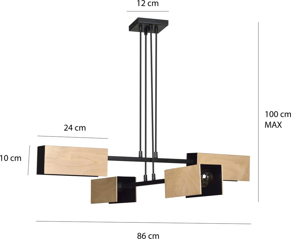 Emibig modern skandináv függeszték zaper fehér emi617/4