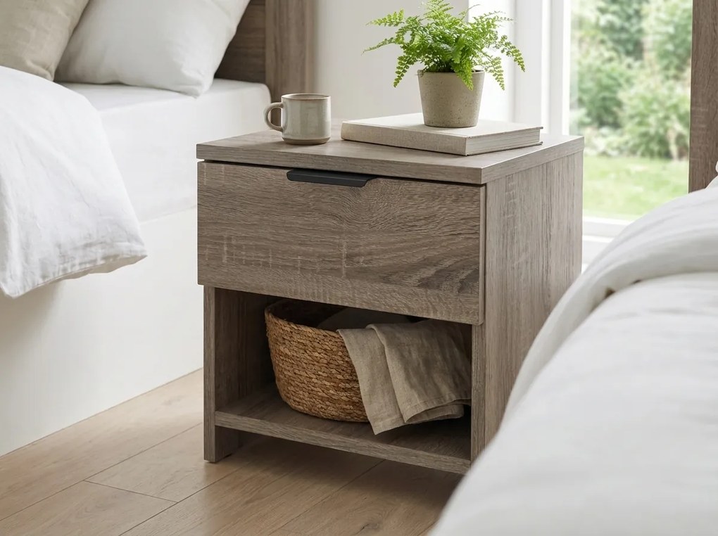 HAVANA éjjeliszekrény trüffel tölgyfa