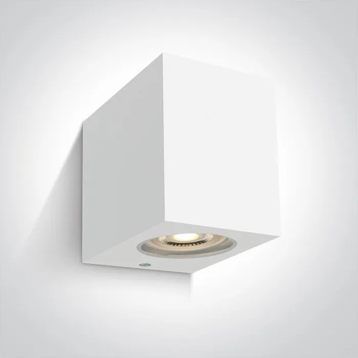 ONE LIGHT 67142H-W OUTDOOR CUBE Modern Kültéri Fali Lámpa Fehér GU10 IP44