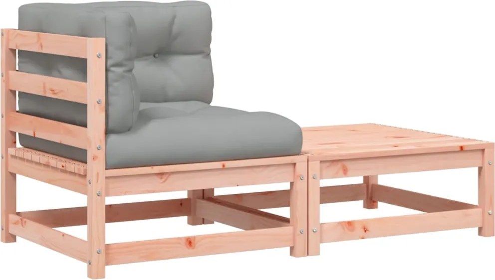 vidaXL kerti sarokkanapé párnákkal és lábtartóval