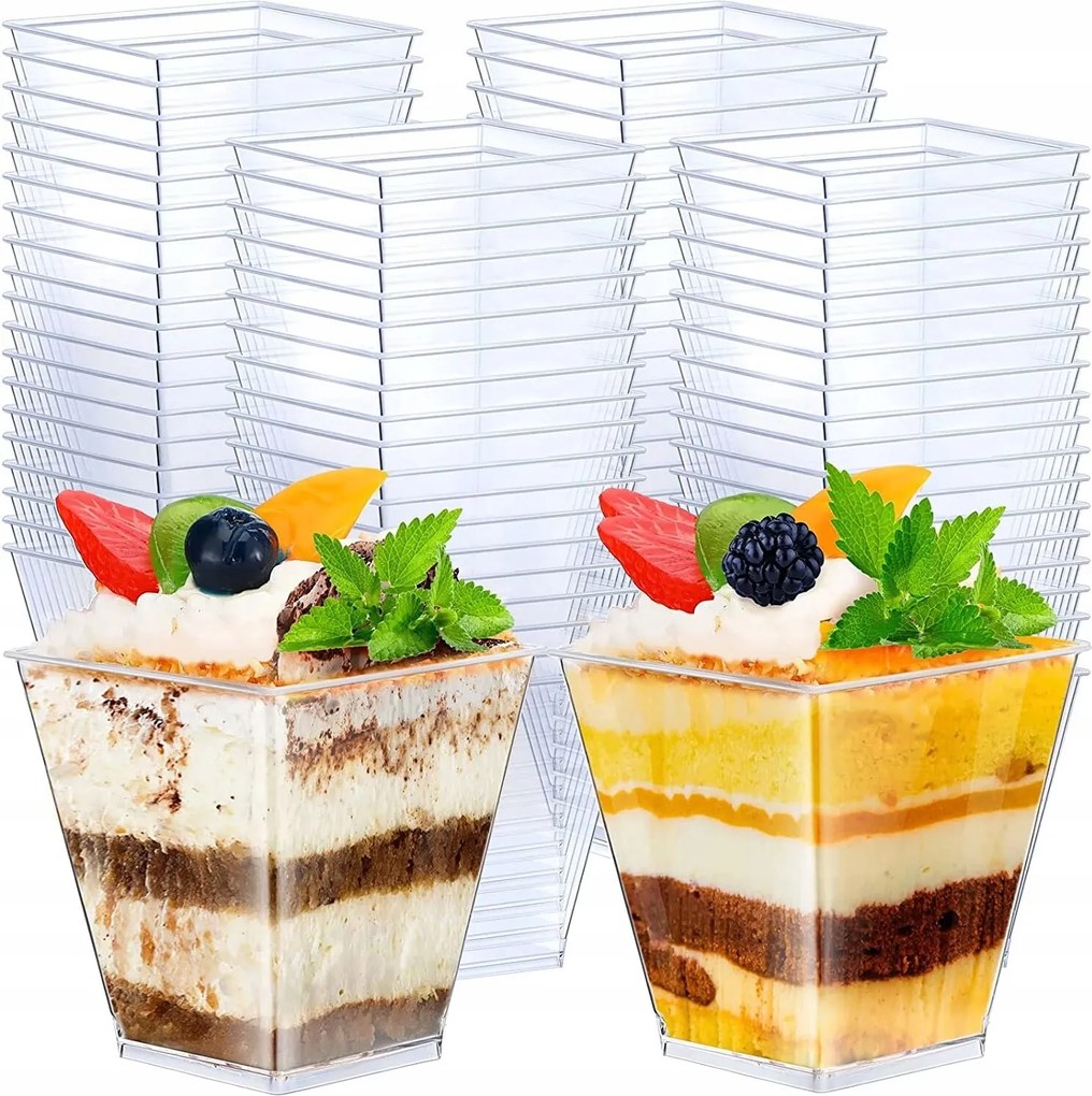 Mini desszertes poharak műanyag 120ml 500db