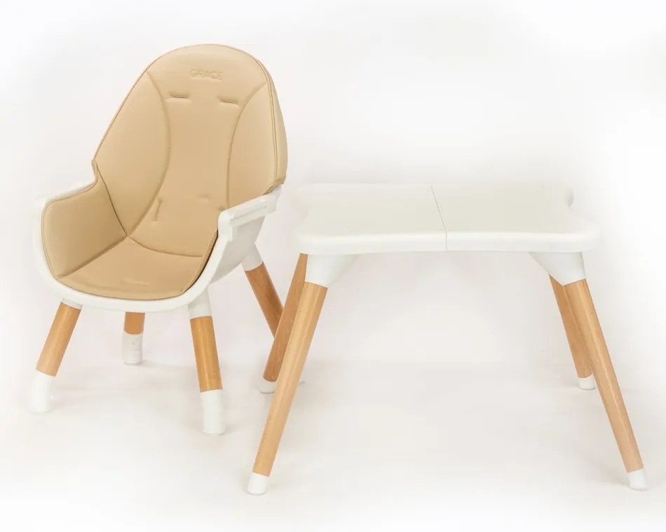 Új Baby étkezőszék Grace 3in1 bézs, 61 x 101 x 61cm, 61 x 101 x 61 cm