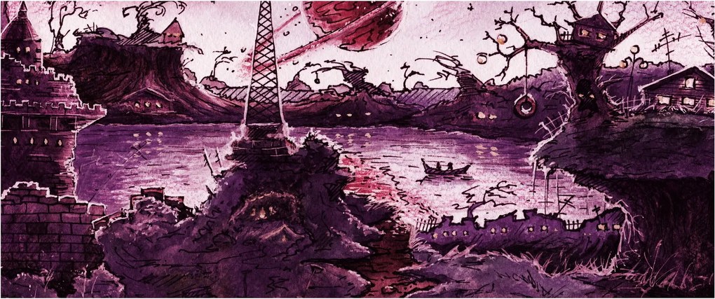 Kép - Elvarázsolt falu (120x50 cm)