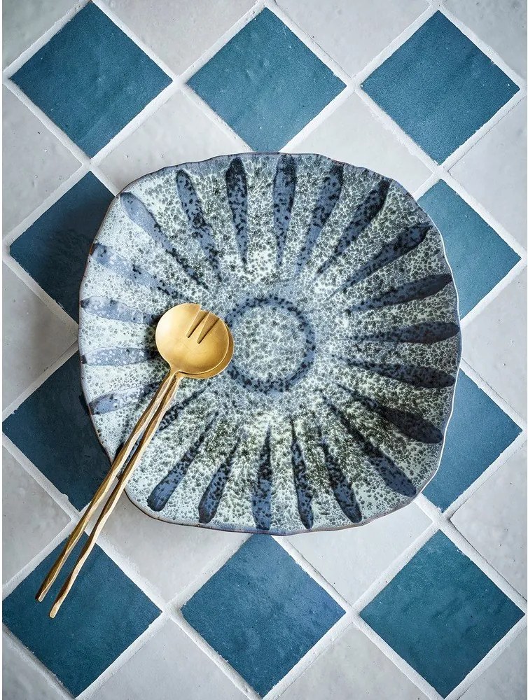 Szürke szervírozó kőedény tányér ø 32 cm Ramie – Bloomingville