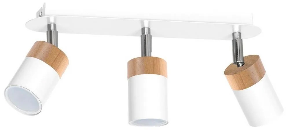 spotlámpa JOKER WHITE WOOD 3xGU10/8W/230V