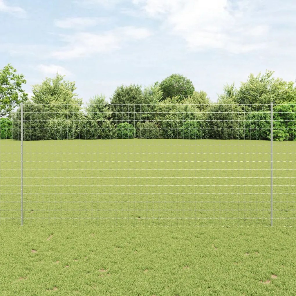 Kert Kerítés Görgeteg Szett 2 db Galvanizált acél 10 x 1,5 m