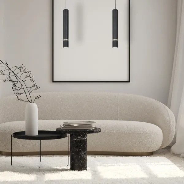 Csillár zsinóron JOKER 1xGU10/25W/230V fekete/matt króm