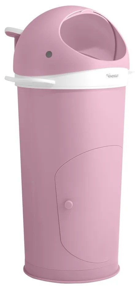 Rózsaszín műanyag szemetes pelenkákhoz 25 l Whale – Kindsgut