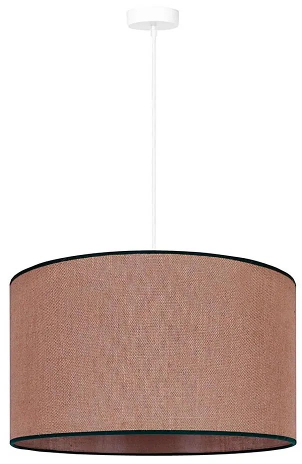 Duolla - Csillár zsinóron ROLLER 1xE27/15W/230V átm. 40 cm barna/fekete