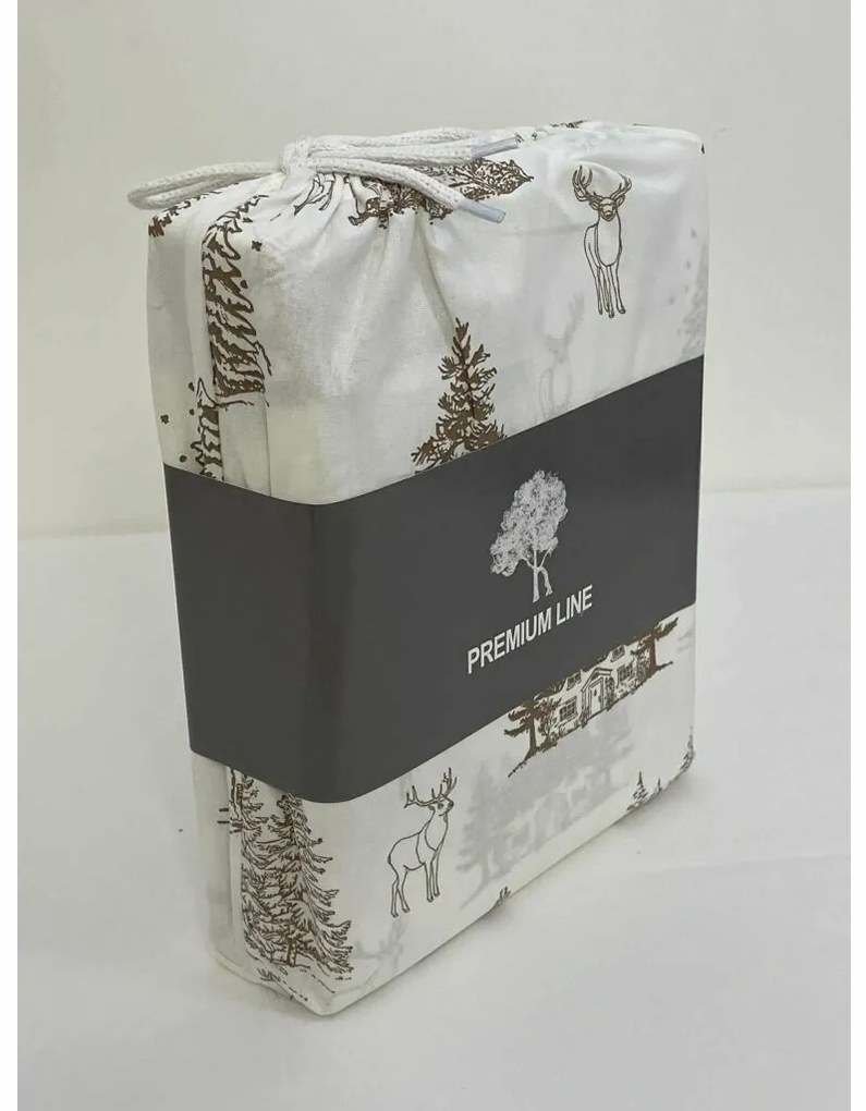 Karácsonyi pamut ágynemét Zimní krajina , 140 x 200 cm, 70 x 90 cm