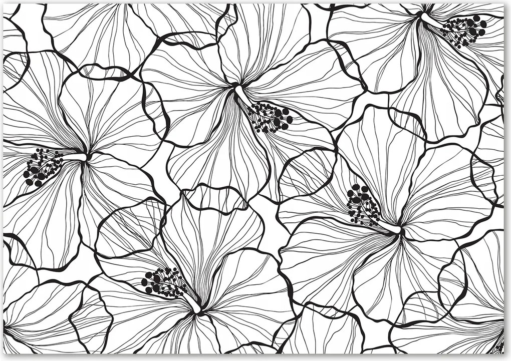 Üveg falpanel Hawaii virágok Ragasztó Ingyenes