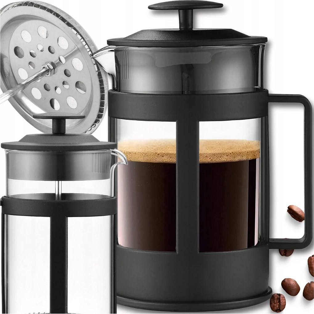 Kávéfőző Tea Kancsó Dugattyús Kávéscsésze French Press 1L Üveg