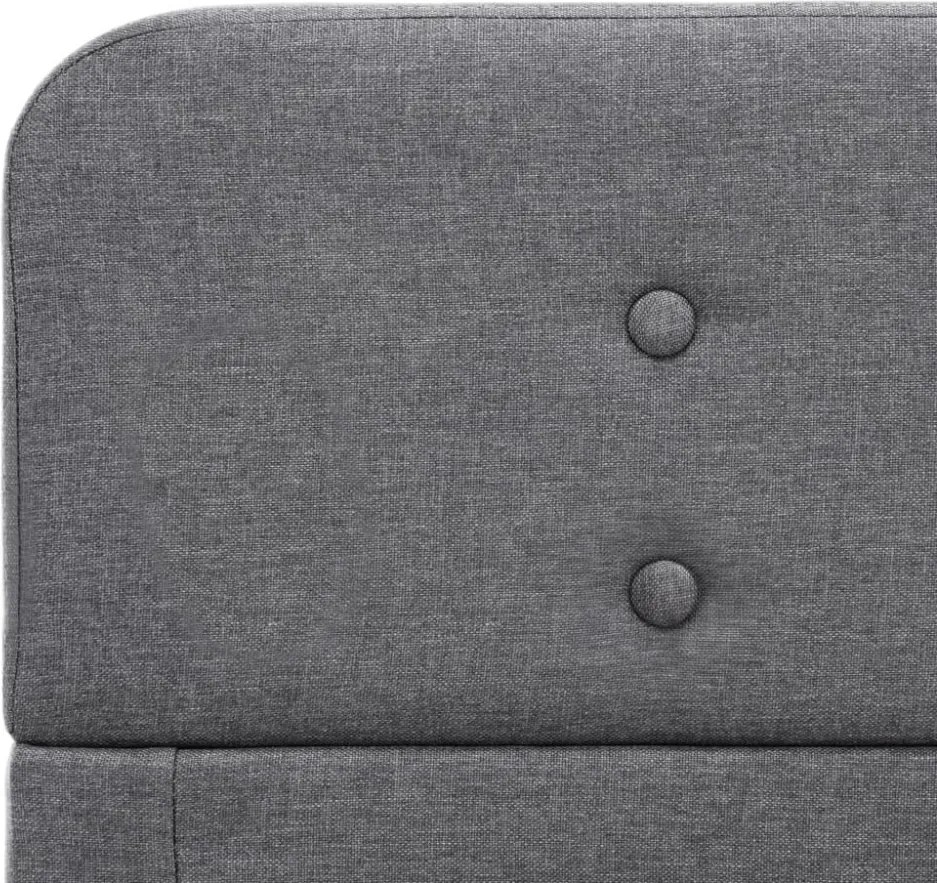 vidaXL világosszürke szövetkárpitozású ágykeret 160x200 cm