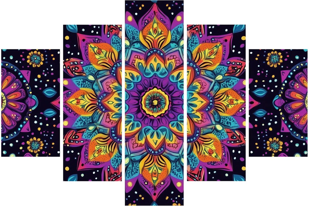 Kép - Kaleidoszkópos mandala (150x105 cm)