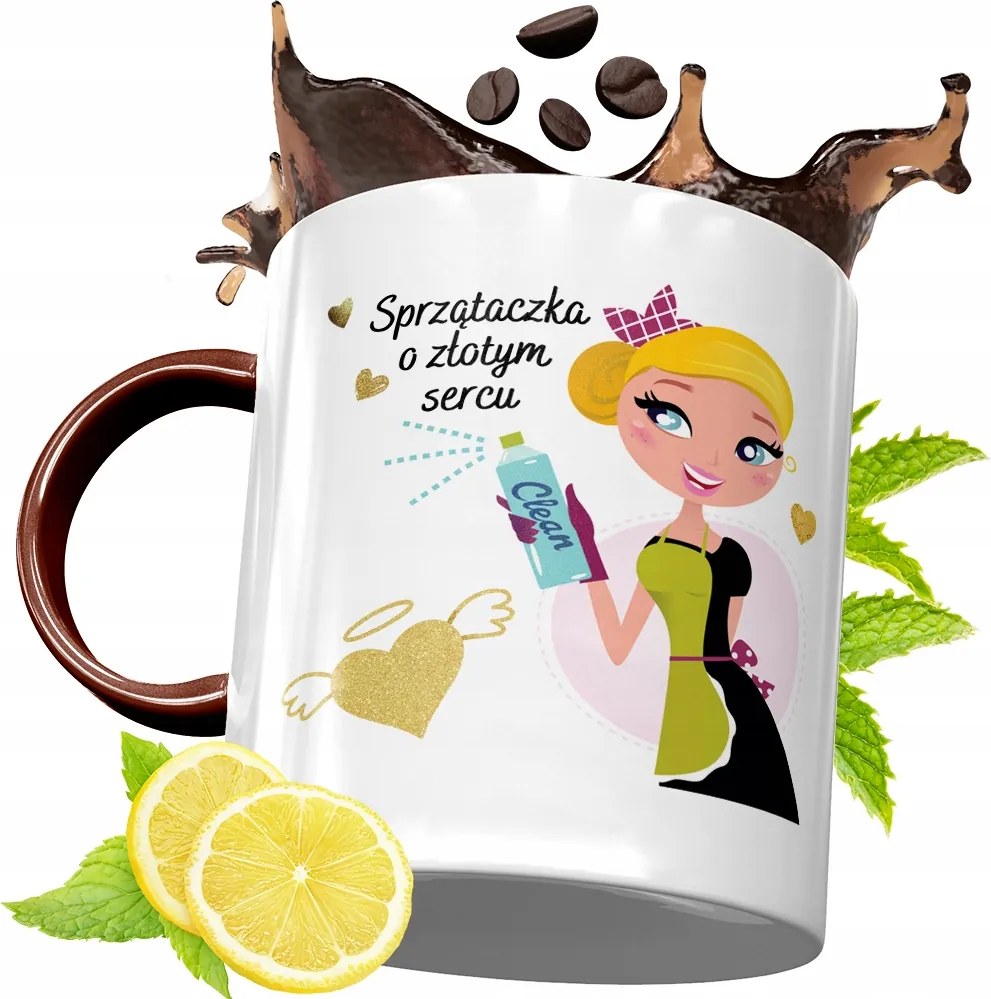 Bordó Bögre Takarítónőnek Születésnapi Ajándék fényképes nyomtatással